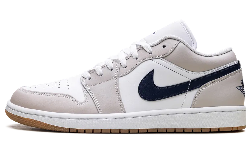 Jordan 1 Low “Midnight Navy Neutral Grey” (553558-146)