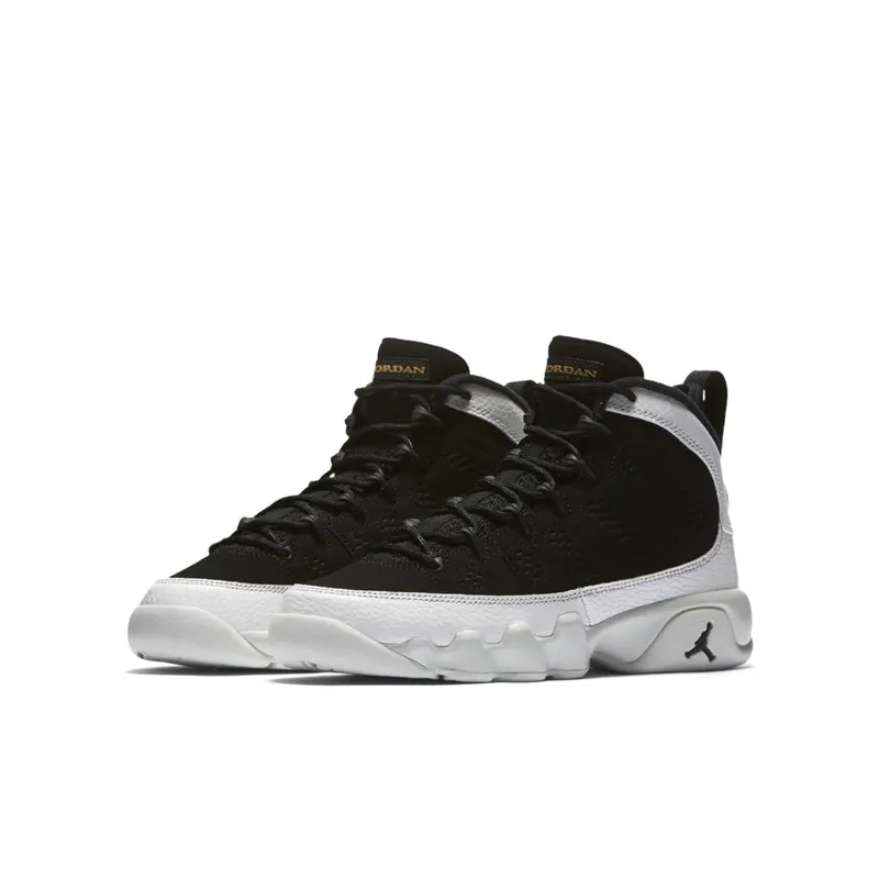 Jordan 9 Retro City of Flight (GS) Black/Black-Summit White-Metallic Gold (302359-021)