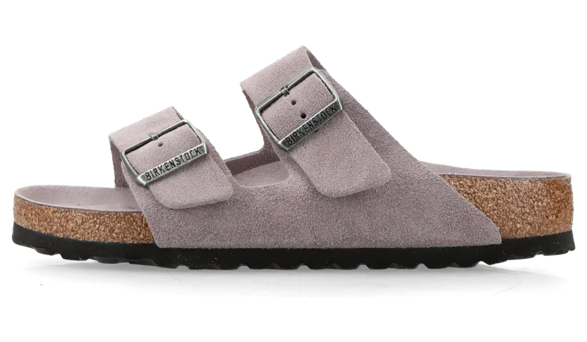 Birkenstock Arizona Soft Footbed Suede Leather Faded Purple Tonal