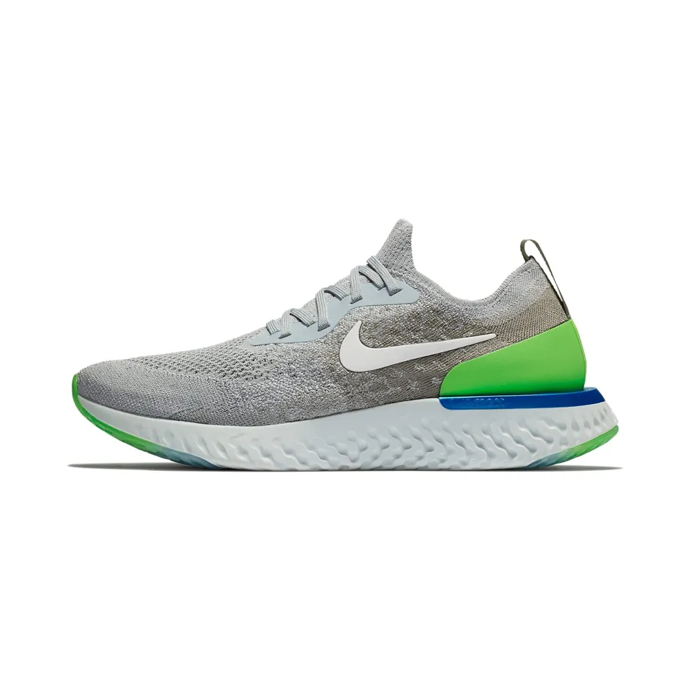 Nike Epic React Flyknit Wolf Grey Lime Blast (AQ0067-008)