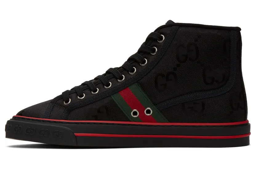Gucci Black ‘Gucci Tennis 1977’ Off The Grid High-Top Sneakers (628717 H9H80) (3)