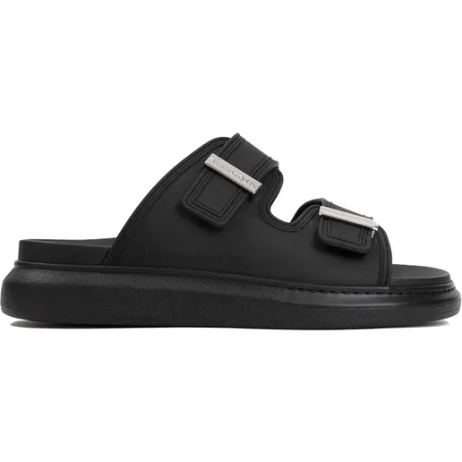 Alexander McQueen Hybrid Double Buckle Sandal Black (663563 W4Q51 1081)