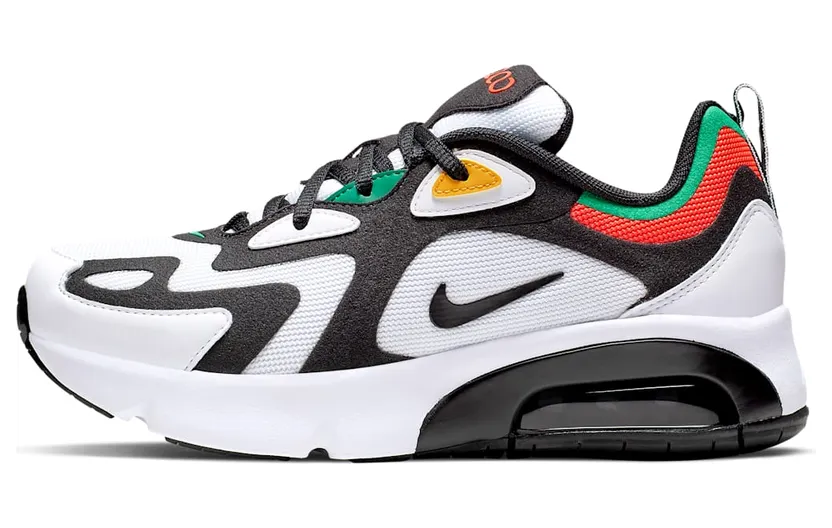 Nike Air Max 200’Bright Crimson’ GS White/Black/Bright Crimson (AT5627-100)