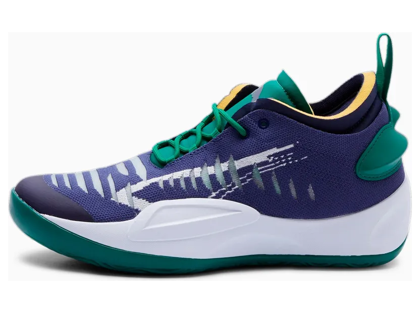 Puma x JUNE AMBROSE Rise NITRO basketbalschoenen Blauw/Groen (377677-01)