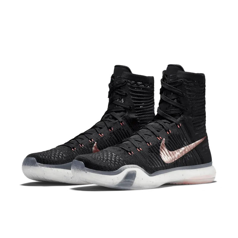 Nike Kobe 10 Elite Elite High Rose Gold Pack Black/White-Hot Lava-Metallic Red Bronze (718763-091)