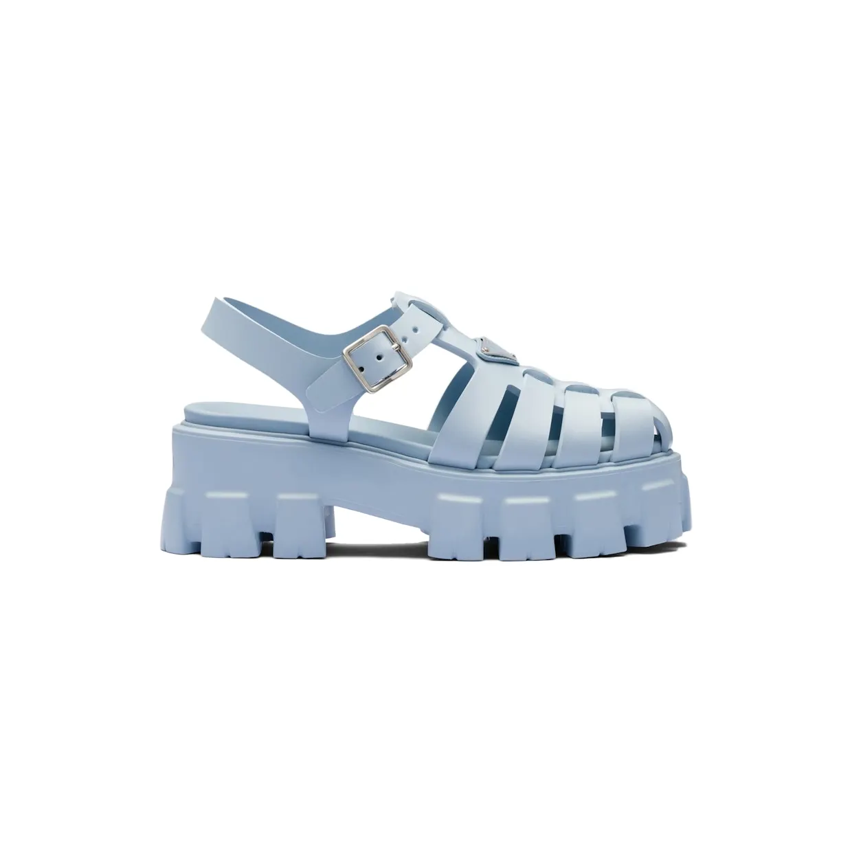 Prada Monolith Foam Rubber 55mm Sandals Light Blue (1X853M_3LKK_F0012_F_055)