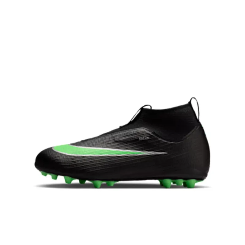 Nike Jr. Mercurial Superfly 11 Academy ‘ Multi-Ground High-Top “Black/Black/Illusion Green” (IO1528-001)