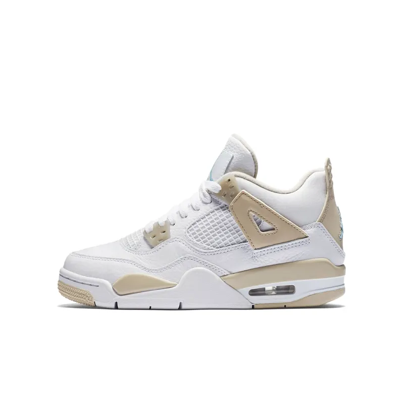 Jordan 4 Retro Sand 2017 (GS) White/Boarder Blue-Light Sand (487724-118)