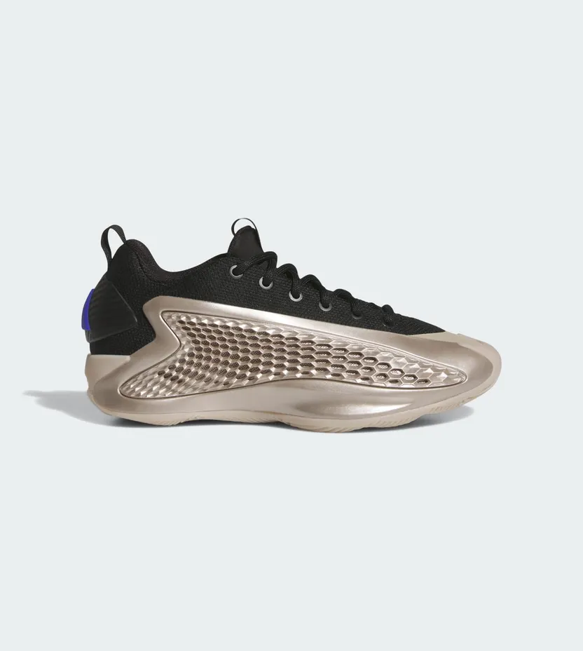 Adidas Anthony Edwards 1 Low Sportschoenen Kids Champagne Met. / Core Black / Lucid Blue (JQ6132)