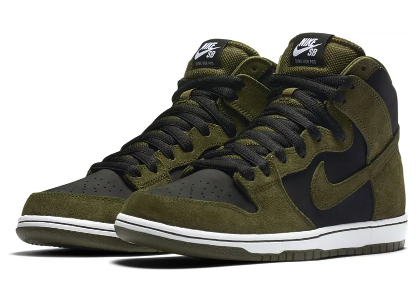 Nike SB Dunk High Pro Loden (2017) – “Medium Olive / Black / White” (854851-330)
