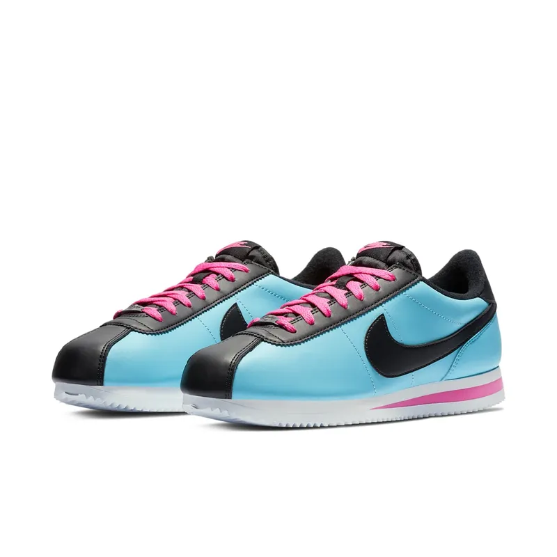 Nike Cortez Basic Leather South Beach Blue Gale/Black-Laser Fuchsia (BV2527-400)