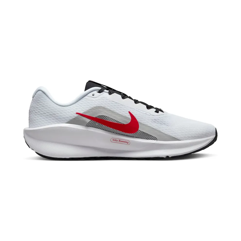 Nike Downshifter 13 White Light Smoke Grey Black Fire Red (FD6454-104)