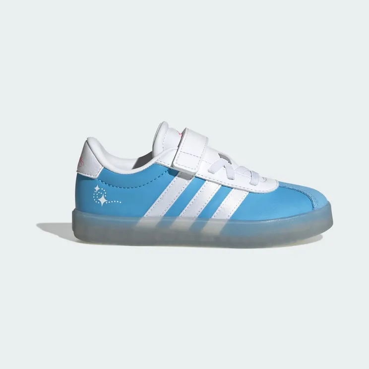 adidas VL Court 3.0 Shoes Kids “Semi Blue Burst / Cloud White / Lucid Pink” (JR4901)