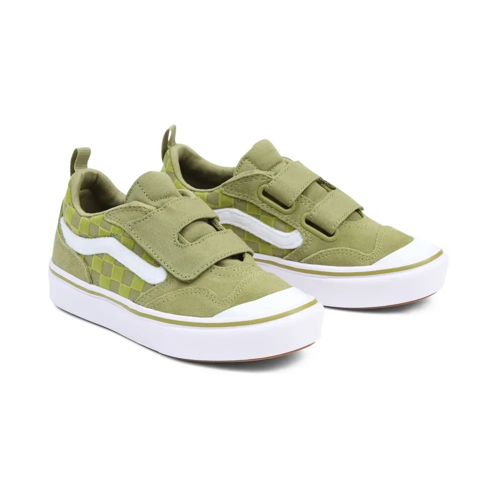 VANS Comfycush New Skool Velcro Kinderschuhe Grün (VN0A4U1POLV)