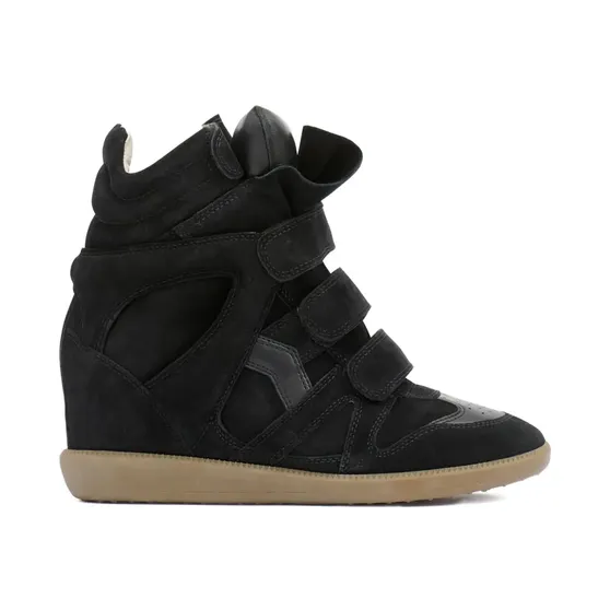 Isabel Marant Bekett Wedge-Sneakers mit Klettverschluss Nude (BK0010FAA1E19S)