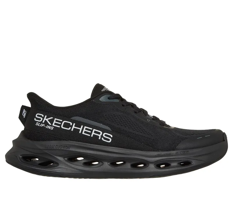 Skechers Max Cushioning Glide-Step – Advert “Black” (220421BBK)