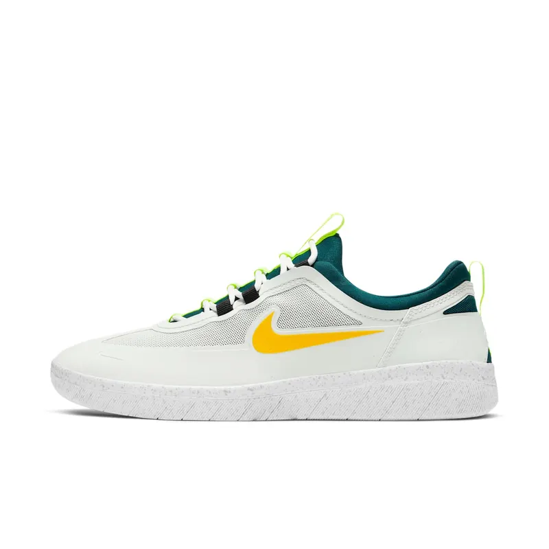 Nike SB Nyjah Free 2 “Summit White / Geode Teal / Black / University Gold” (BV2078-103)