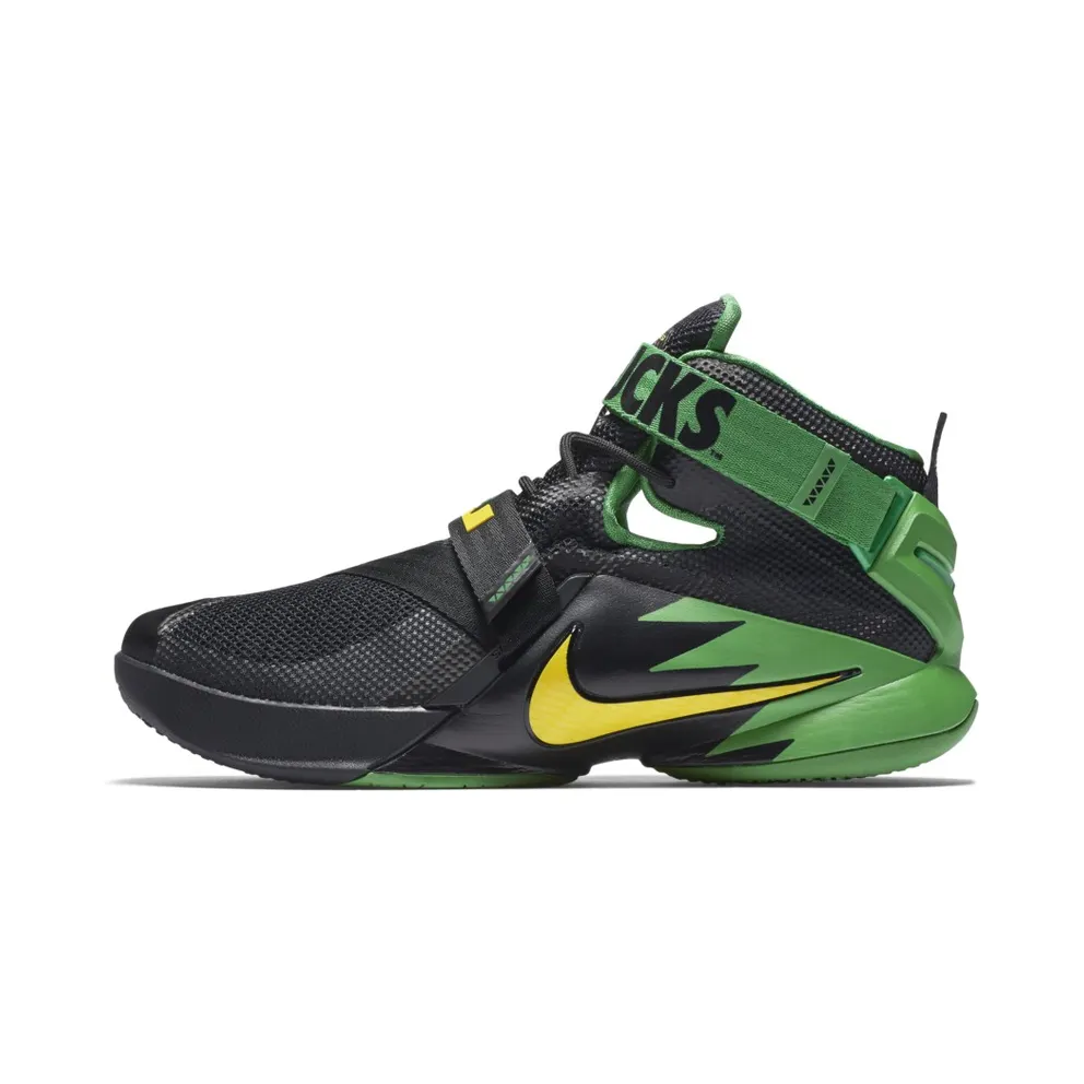 Nike LeBron Zoom Soldier 9 Oregon Black/Yellow Strike-Apple Green (749490-073)