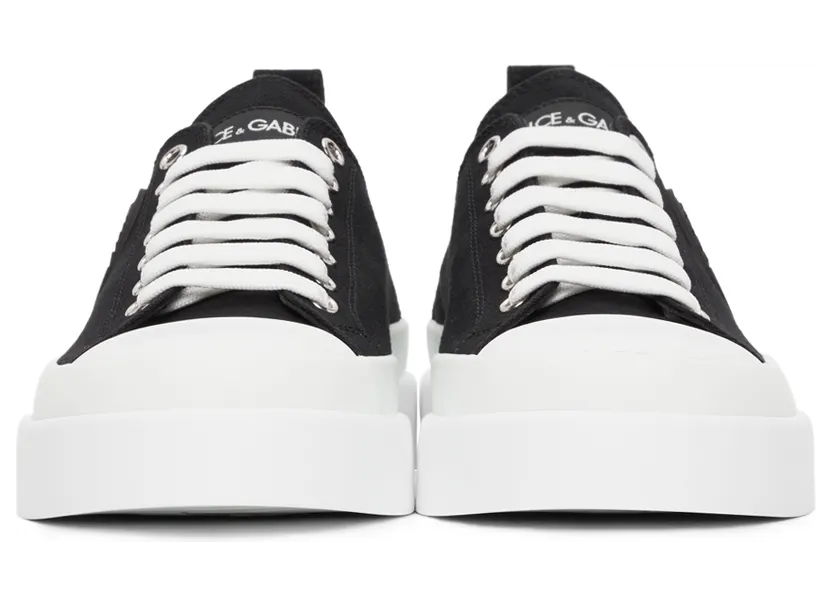 Dolce & Gabbana Black & White Portofino Light Sneakers (CS1888 AO867) (2)