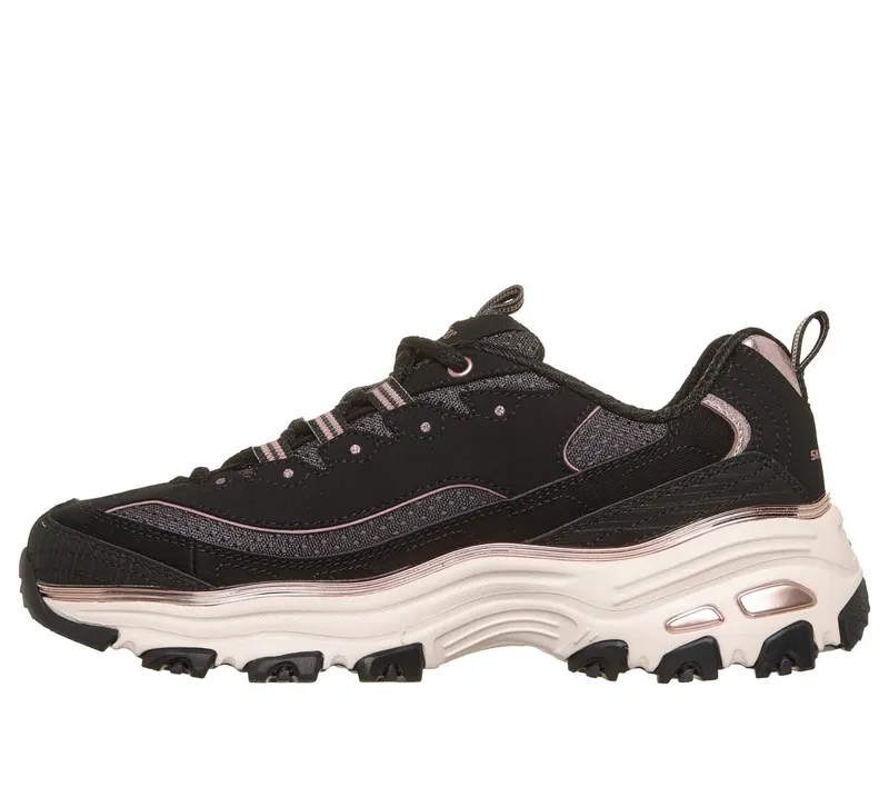 Skechers D’Lites – Chrome Wave Sneaker Black/Roos Gold