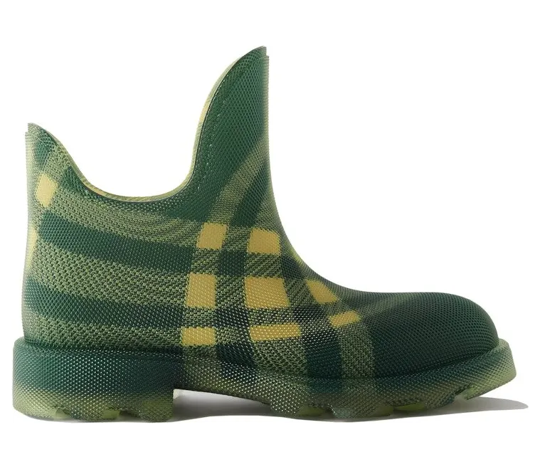Burberry Marsh Checked Ankle Boots Green (8081199)