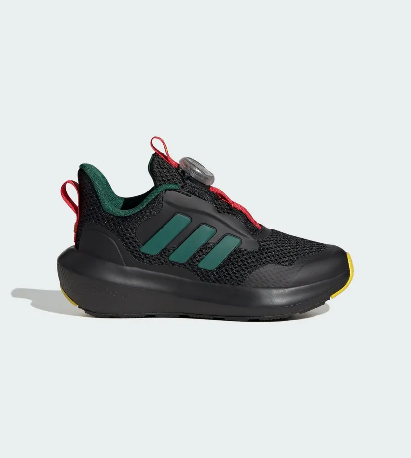 Adidas Fortarun 3.0 Boa Shoes Kids Core Black / Collegiate Green / Yellow (JI2197)