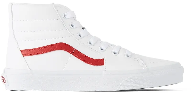 Vans Kids White & Red Sk8-Hi Big Kids (J VN0A4UI29AN)