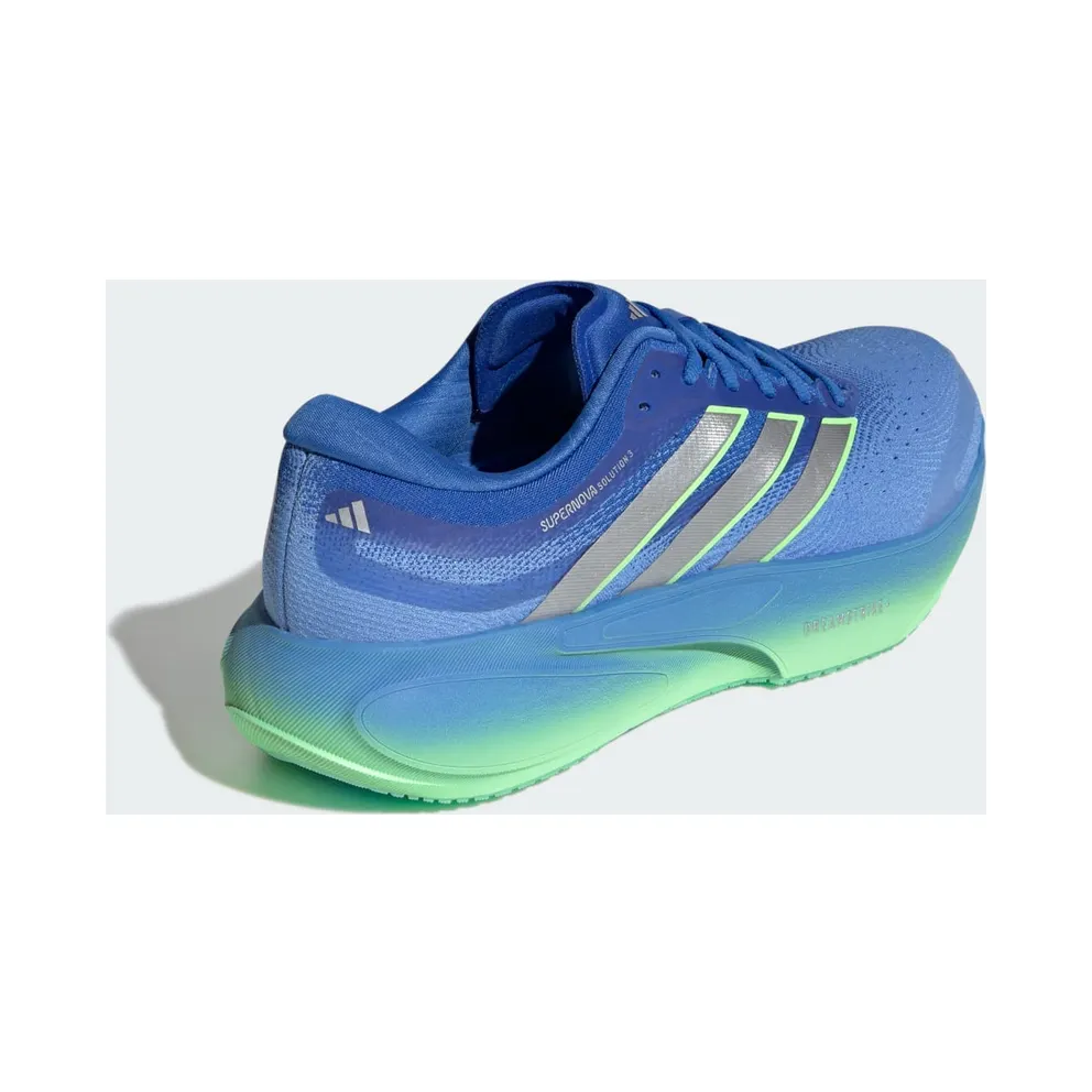 Adidas SUPERNOVA SOLUTION 3 Running Shoes Lucky Blue / Silver Metallic / Lime Burst (JR7399)