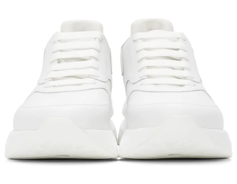 Alexander McQueen Black & White Low Sneakers (575425WHRU3) (2)