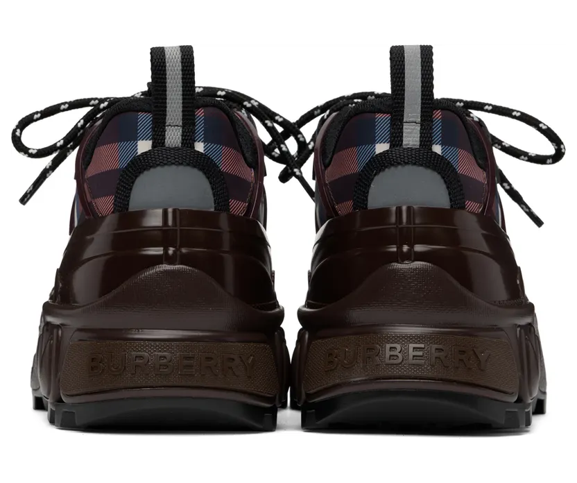 Burberry Burgundy Check Arthur Sneakers (8055586) (2)