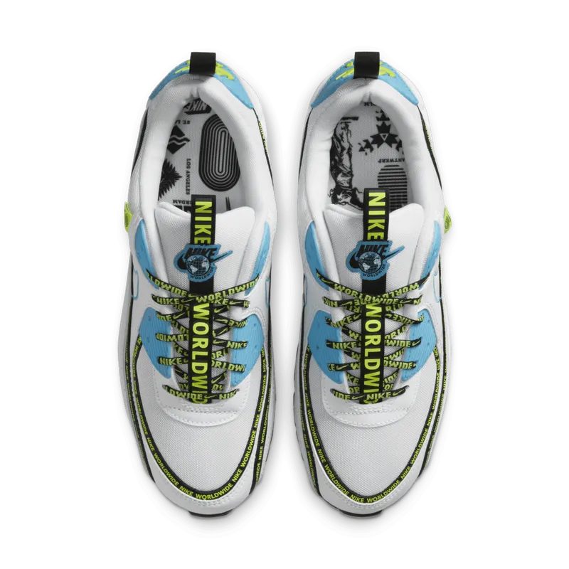 Nike Air Max 90 SE Worldwide White/Black/Volt (CZ6419-100)