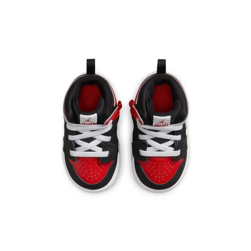 Jordan 1 Mid RM EasyOn TD “Black White University Red” (FQ1283-006)