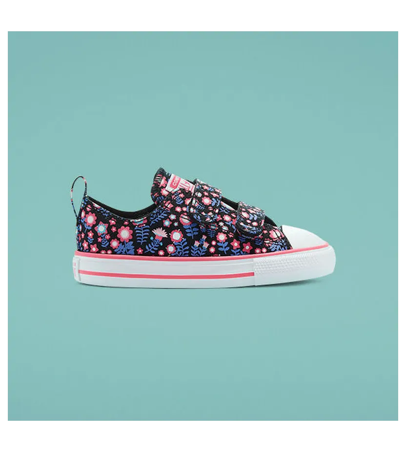 Converse Ditsy Floral Easy-On Chuck Taylor All Star Low Top Black/Bold Pink (770217C)