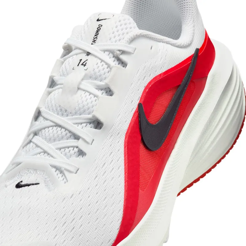 Nike Downshifter 14 White Bright Crimson (IB1895-103)