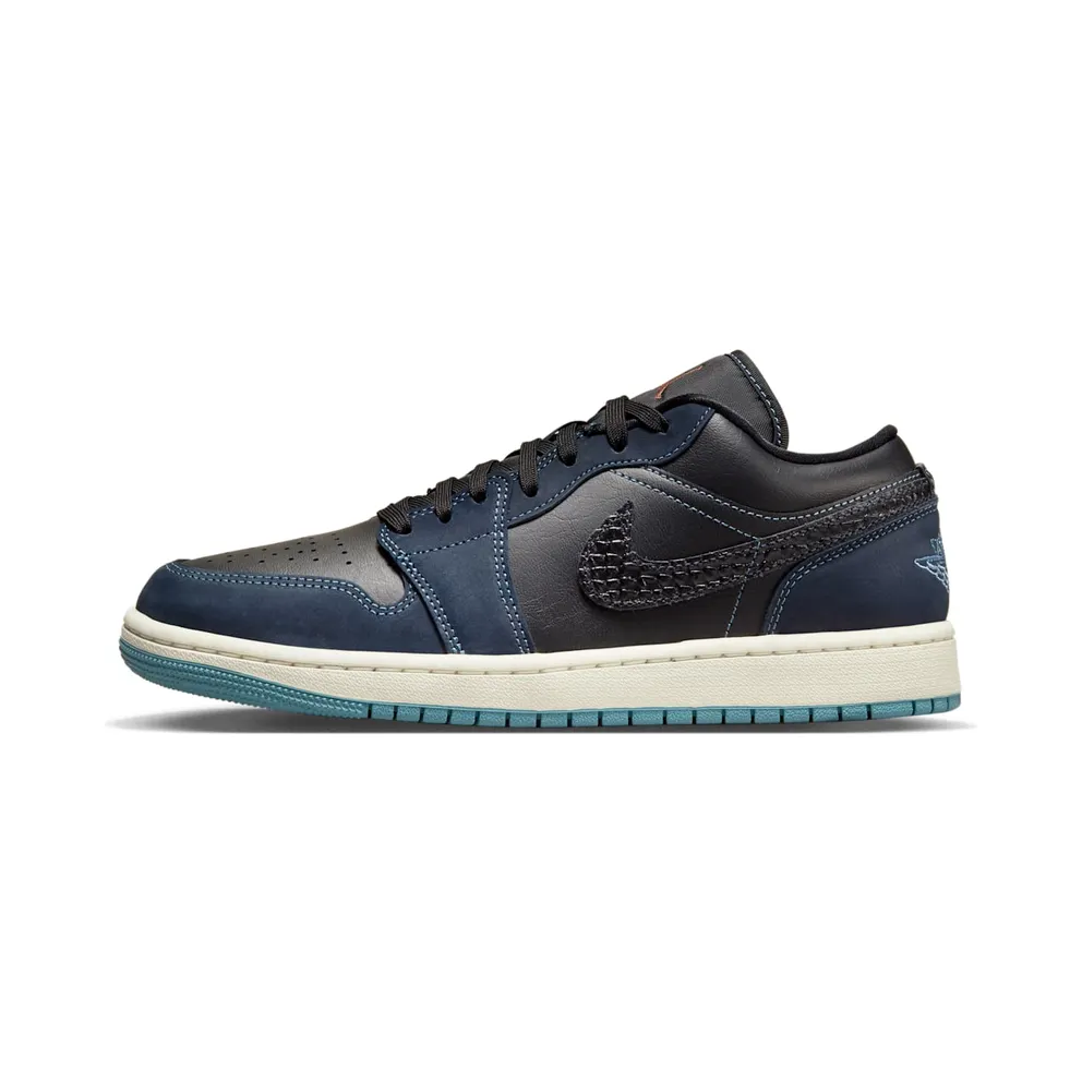 Jordan 1 Low SE Black Dark Obsidian Snakeskin (FJ5478-010)