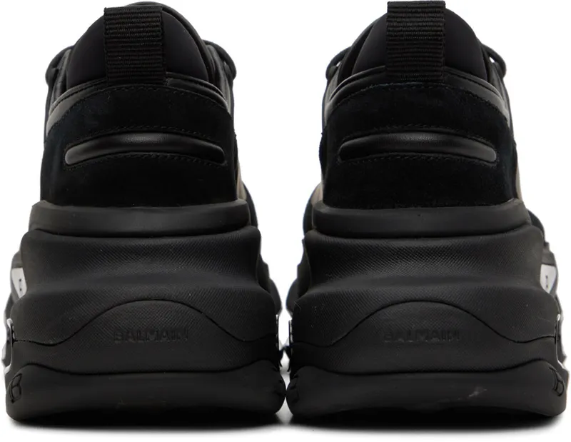Balmain Black B-Bold Low-Top Sneakers (YM1VI277TPNS)