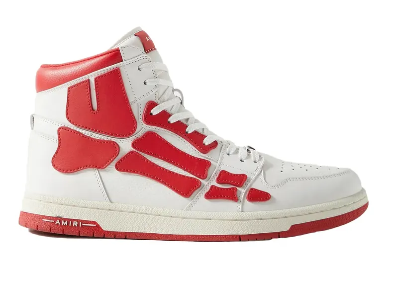 AMIRI Skel Panelled High Top White Red (MFS002-124)