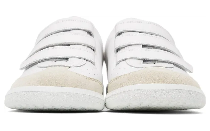 Isabel Marant White & Green Leather Beth Low Sneakers (21HBK0048-21H008N) (2)