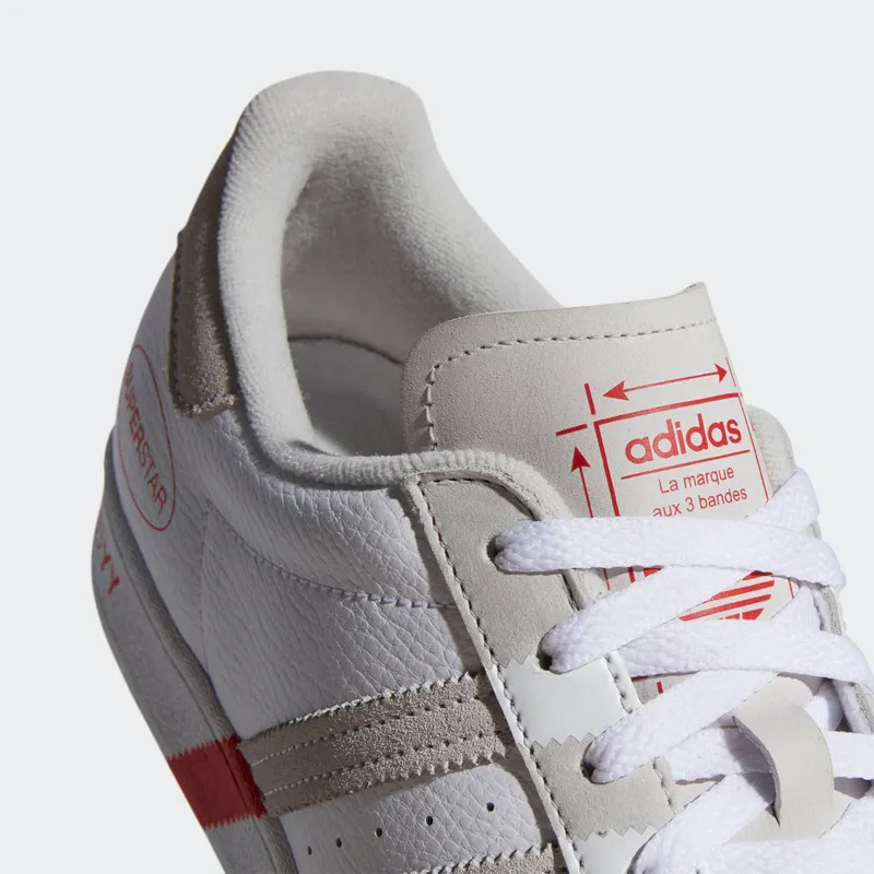 Adidas Superstar Cloud White / Grey One / Vivid Red (GY0995)