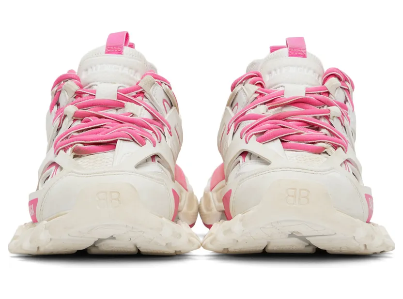 Balenciaga Pink & White Track Sneakers (542436 W1GC3) (2)