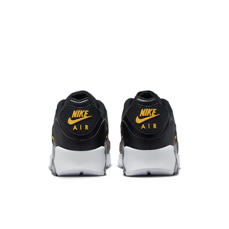 Nike Air Max 90 Spray Paint Swoosh Black University Gold (FJ4229-001)