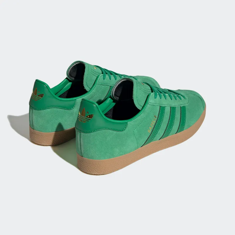 Adidas Gazelle Green / Gold Metallic / Gum (GX7200)