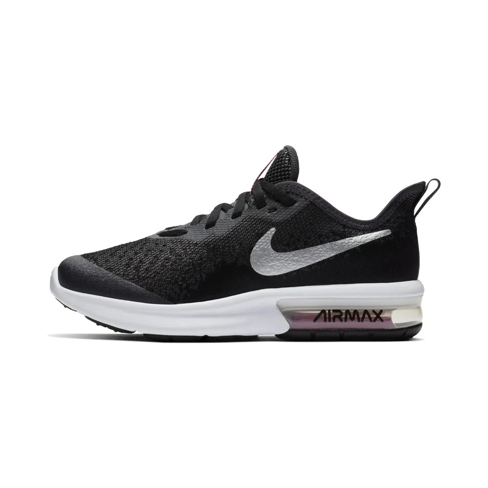 Nike Air Max Sequent 4 “Black / Anthracite / White / Metallic Silver” (AQ2245-001)