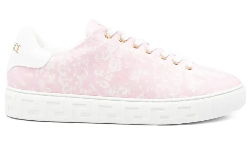 Versace Low-top met Barocco-patroon “Pink” (10135681A17679)