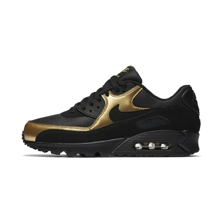 Nike Air Max 90 Ultra Essential Black/Black-Metallic Gold (537384-058)