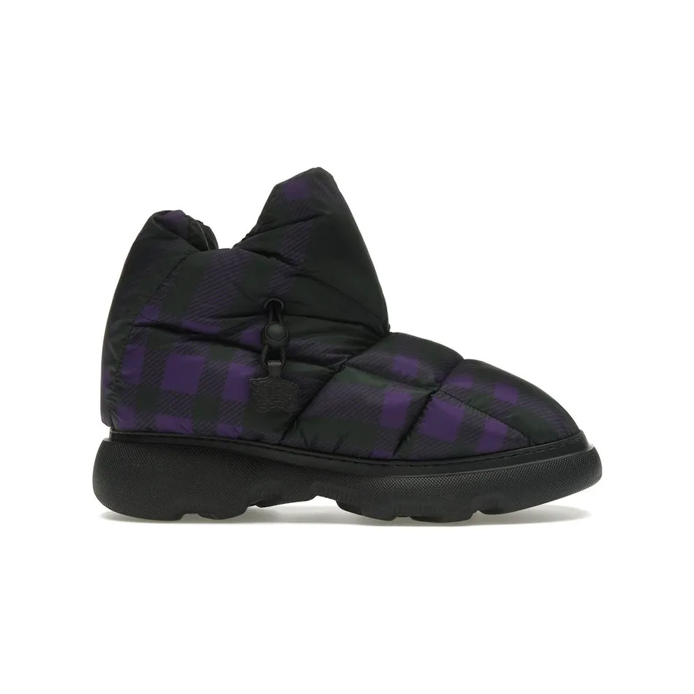 Burberry Check Pillow Boot Black Purple (8074739)
