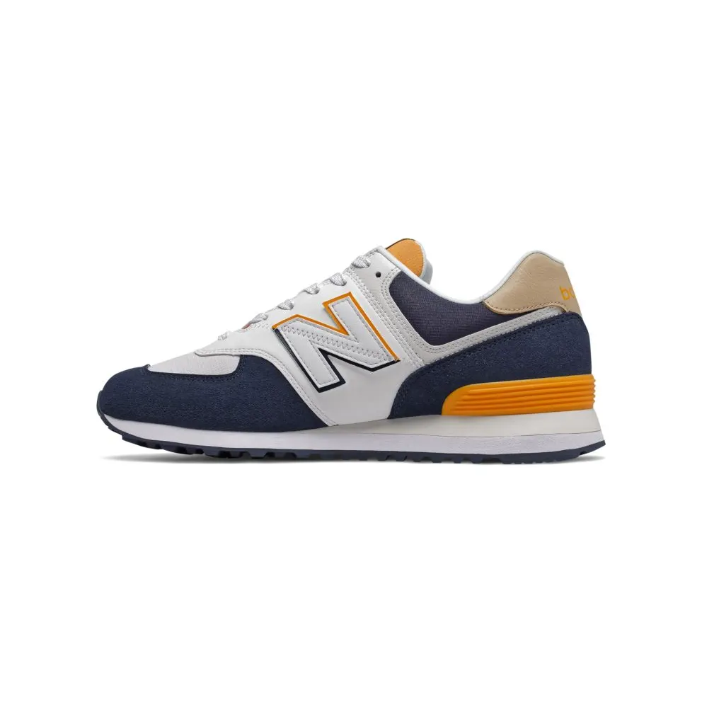 New Balance 574 White Navy Yellow White/Navy-Yellow (ML574SUR)