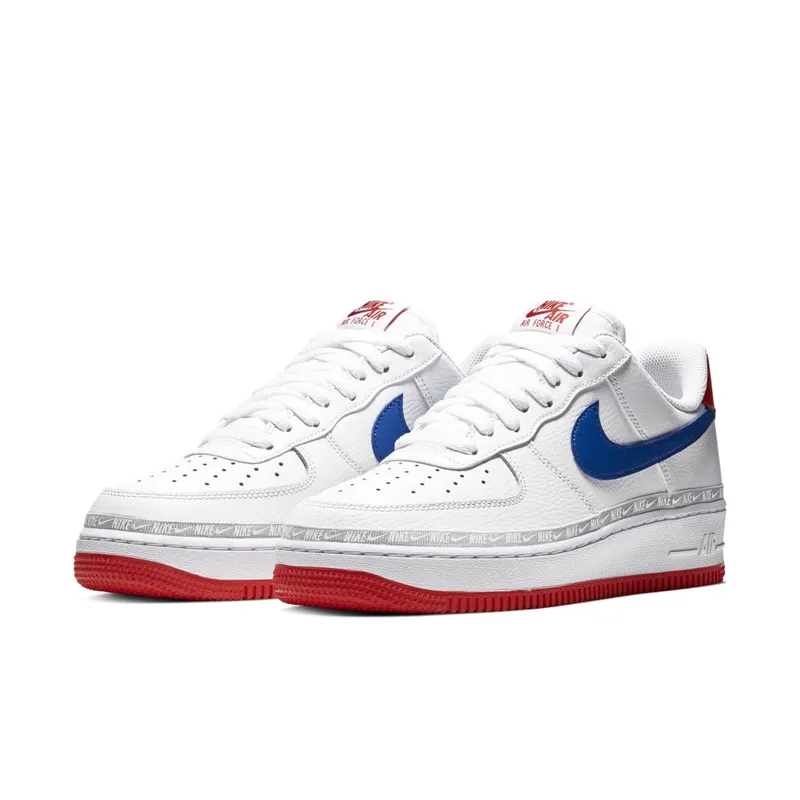 Nike  Air Force 1 Low Overbranding White Red Blue White/Habanero Red-Game Royal (CD7339-100)