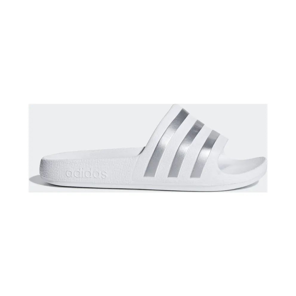 Adidas Adilette Aqua Slides Cloud White / Silver Met. / Cloud White (F35555)