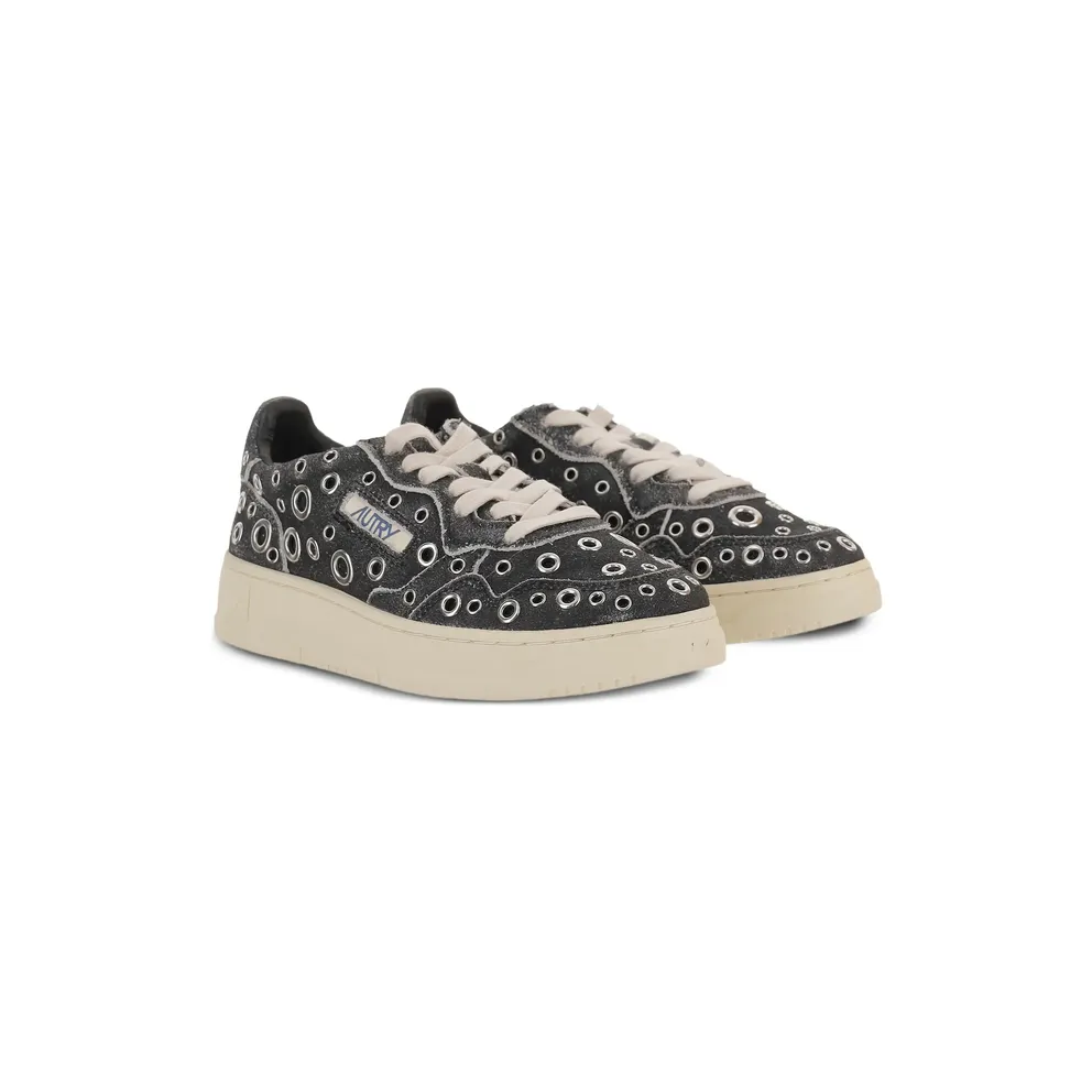Autry Medalist Low Eyelet-embellished “Black” (AULW TF01)